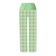 thumbnail image 3 of Posijego Women's Plaid Lounge Pants Drawstring High Waisted Wide Leg Pajama Pants Soft Pj Pants Sleepwear, 3 of 3
