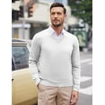 thumbnail image 4 of COOFANDY Mens Dress V Neck Sweater Lightweight Knitted Fitted Business Jumper, 4 of 10