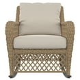 thumbnail image 2 of HOMETRENDS Belmont Steel Outdoor Rocking Chair with Cushions, Oatmeal, 2 of 9