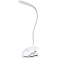 thumbnail image 1 of Lámpara LED de lectura para libros - Lámpara de escritorio recargable con abrazadera y cable USB, 3 niveles de brillo a elegir - Blanco, 1 of 5