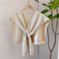 thumbnail image 1 of Cross Shawl, New Fall Shoulders, Solid Color Knit Outer Wear, Thin Style,Beige, 1 of 6