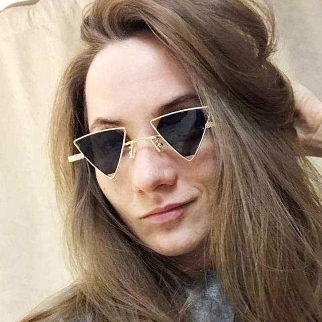 Gafas de sol retro con forma de triángulo y huecas, gafas de sol punk a la moda, gafas de sol con personalidad