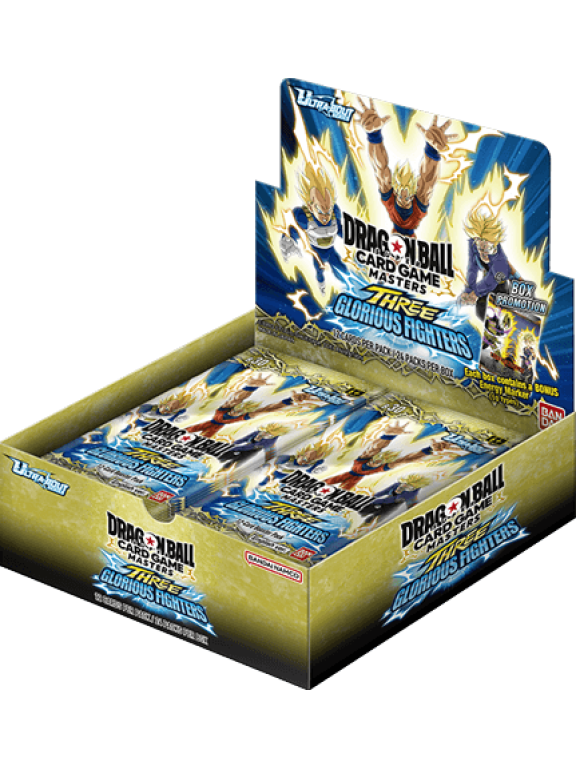 Collectible Dragon Ball Super TCG Masters: Three Glorious Fighters Booster Box (B30) - 24 Packs