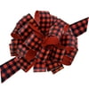 Large Buffalo Plaid Pull Bows - 8" Wide, Set of 6, Red Black Check, Valentine's Day, Christmas Gift Ribbons, Decorations for Presents, Gift Wrapping, Baskets, Wreaths, Swag