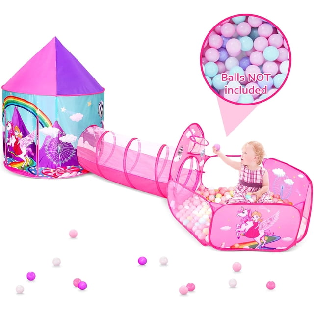 Bolígrafo Play Tent PigPigPen, 3 unidades, para niñas, con piscina de bolas y túnel