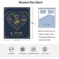 thumbnail image 2 of LHSHID 1 Year Anniversary Wedding Gifts for Him Her 1st One Year Anniversary Romantic Gifts for Couple Husband Wife First Anniversary Marriage Gifts 1st Year Paper Anniversary Throw Blanket 60x80in, 2 of 6