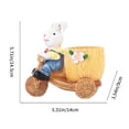 thumbnail image 3 of Binwennn Garden Statue Mooning Family Sculpture Rabbit Succulent Flowerpot Resin Easter Rabbit Flowerpot Bowl Multifunctional Decoration Suitable For Garden Balcony Terrace Desktop Decoration, 3 of 7