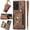 Brown, variant on Note 20 Ultra Case,Card Holder Wallet for Galaxy Note 20 Ultra 5G Case,Ring Holder Stand,RFID-Blocking,Wrist Strap,Camera Protector,Leather Protective Magnetic Flip Cover Phone Cases 2023 (Brown)