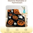 thumbnail image 4 of Halloween baby Throw blanket Skull Pumpkin Throw Blankets for Baby Pet Toddler Blanket Couch Sofa chair Lightweight Plush Cozy Fleece Blankets and Throws Decorative Blanket 30x40-01, 4 of 4