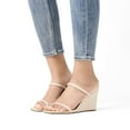 thumbnail image 4 of Dream Pairs Women's Slides Wedge Sandals Tow Strap Square Open Toe Dress Shoes SDPW2224W NUDE Size 9.5, 4 of 4