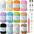 thumbnail image 6 of BZPIZ Flash Giant Chunky Yarn for Crocheting Chunky Chenille Yarn with 1 Set of Accessories, Jumbo Big Thick Chunky Yarns for Crocheting for Hand Knitting Blanket, Soft Plush Yarn, 6 of 7