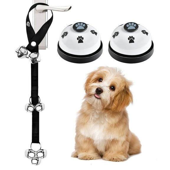 SUSWIM set of 3 Pack Dog Doorbells, Pet Training Bells for Go Outside Potty Training and Communication Device Large Loud Dog Bell Cat Puppy Interactive Toys Adjustable Strap Door Bell