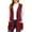 Wine #004, variant on Long Vest for Women Sleeveless Cute Curved Hem Open Front Cardigan Winter Casual Hooded Fleece Cardigans with Pockets Dark Gray L