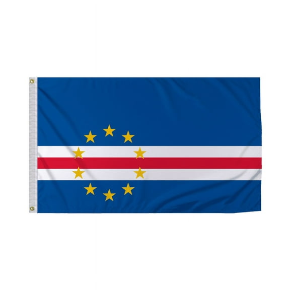 Promopatriot Cape Verde Country Flag 3x5 Ft Outdoor Nylon Double Stitched Edges Canvas Header Brass Grommets 3'x5' Cape Verde