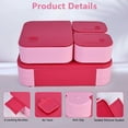 thumbnail image 3 of shiyou-Bento Lunch Box, Double Layer Separable Lunch Containers Adults, Microwave & Dishwasher Safe Tiffin Box for Students, Office Workers, Picnics (Rose Pink), 3 of 4