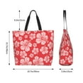 thumbnail image 5 of Kdxio Red Hibiscus Flower Casual Tote Bags Women Big Capacity Shoulder Bag for Women Travel Shoulder Bags Handbags, 5 of 8