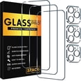 thumbnail image 1 of 3 Pack Screen Protector for iPhone 16 Pro with 3 Pack Camera Lens Protector, 6.3 Inch HD Clear 9H Hardness Tempered Glass Film, Scratch Resistent, Easy Installation, Bubbles Free, 1 of 6