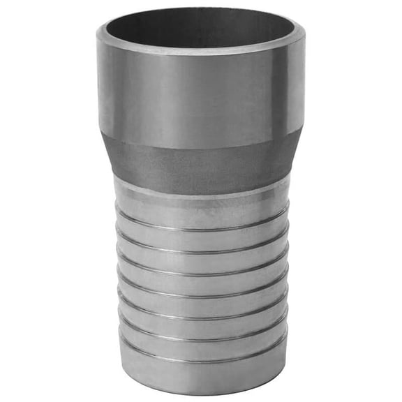Gloxco Combination (KC) Nipple Fitting, 1″ Hose Shank x Weld Bevel, Aluminum (KCN-100-WB-AL)
