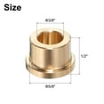 thumbnail image 2 of 2 Pack Flange Sleeve Bearings 3/8" Bore x 5/8" OD x 1/2" Length x 3/4" Flange Dia, Self-Lubricating Brass Bushing, 2 of 5