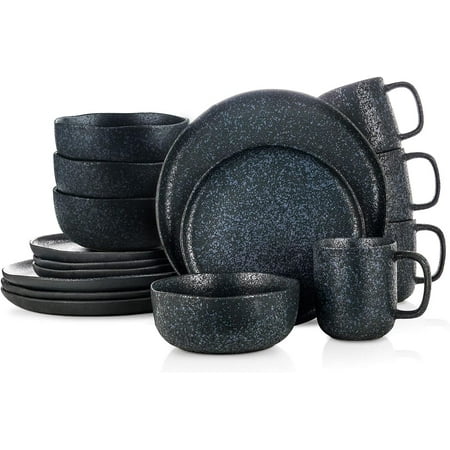 

Ceramic tableware+ Lain Grao Stoneware 16-Piece Dinnerware Set Grey