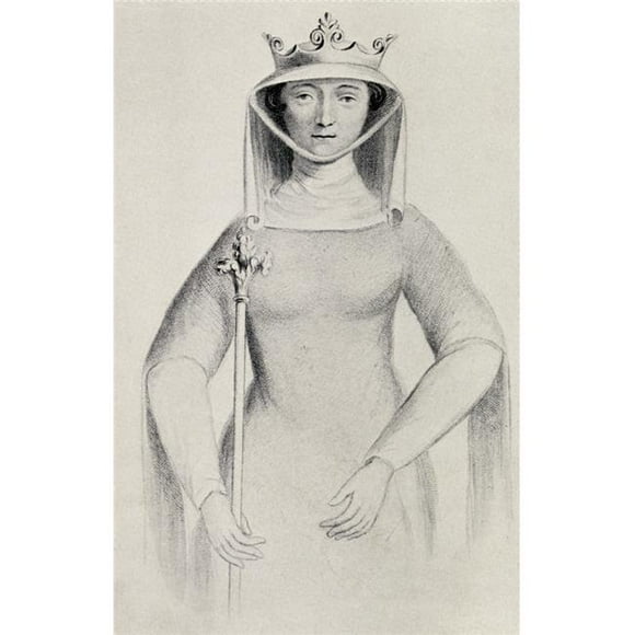 Isabelle de France vers 1295 à 1358 Alias la Louve de France, Reine Consort d'Edward II d'Angleterre du Livre Nos Reines Mères par Elizabeth Villiers Poster Print, 22 x 36 - Grand