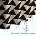 thumbnail image 6 of Black Beige Chevron Pattern Shower Curtain 36"x72" ,Bathroom Decorative Shower Curtains Set with 12 Hooks,Modern Waterproof Washable Shower Curtain, 6 of 6