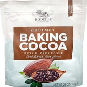 Rodelle Dutch Processed Gourmet Baking Cocoa Powder, 25 Oz, Resealable Bag, Rich Flavor, Dark Finish