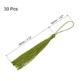 thumbnail image 2 of Unique Bargains 30Pack 5' Silky Bookmark Tassels with Loop for DIY Craft Accessory, Olive Green, 2 of 6