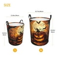 thumbnail image 2 of Laundry Basket, Halloween Full Moon Pumpkin Bat k Laundry Hamper Waterproof Laundry Bag Clothes Hamper Laundry Bin with Handles for Bedroom, Living Room, Kids Room, 2 of 6