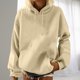 thumbnail image 2 of Blusa de manga larga sólida informal a la moda para mujer, sudadera, sudaderas con capucha Pompotops  FGAJ17831, 2 of 8