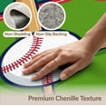 thumbnail image 6 of ODIKA Sport Design With Crossed Bats Ball And Stitched Seam Accents Baseball Field Stain Resistant Low Profile for Dorm Room, Small Living Apartment, 6 of 7