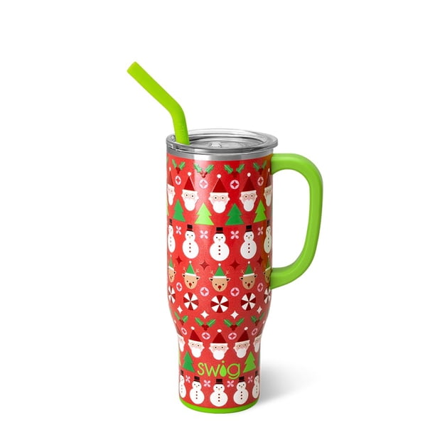 Mega Taza Swig Life 900 mL con Asa y Popote de Acero Inoxidable