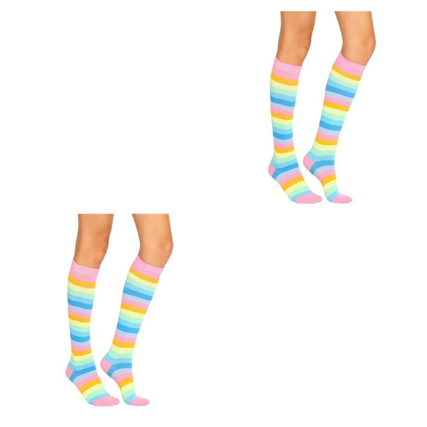 Rainbow Socks - Hombre Mujer Calcetines Largos Antideslizantes Sin