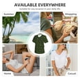 thumbnail image 5 of Vsdgher Green Branch Olive Women Shirts V Neck Short Sleeve Tops T-Shirt Basic Tees, S to 3XLMedium, 5 of 5