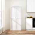 thumbnail image 2 of Versatile White Metal Kitchen Pantry Cabinet with Adjustable Shelves, Freestanding Storage Solution for Kitchen, Living Room & Bathroom, 2 of 13