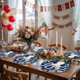 thumbnail image 5 of Beige Octopus Coastal Round 15 Inch Placemats Set of 6, Navy Blue Nautical Ocean Coral HeatResistant Non Slip Place Mats for Dining Table, Wipeable Braided Kitchen Table Mats for Housewarming, 5 of 9