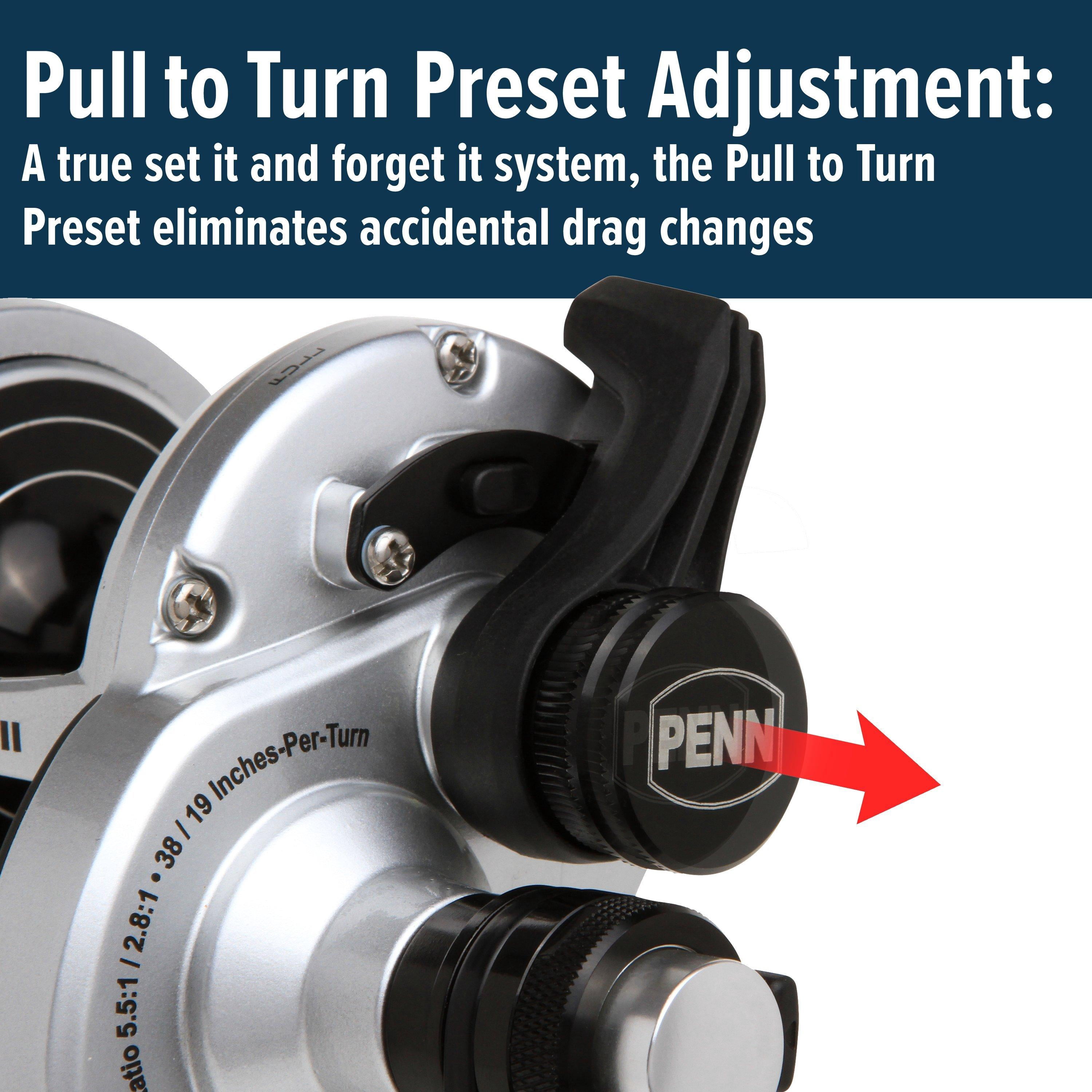 PENN Fathom™ II Lever Drag 2 Speed Reel, 10XN Size Fishing Reel