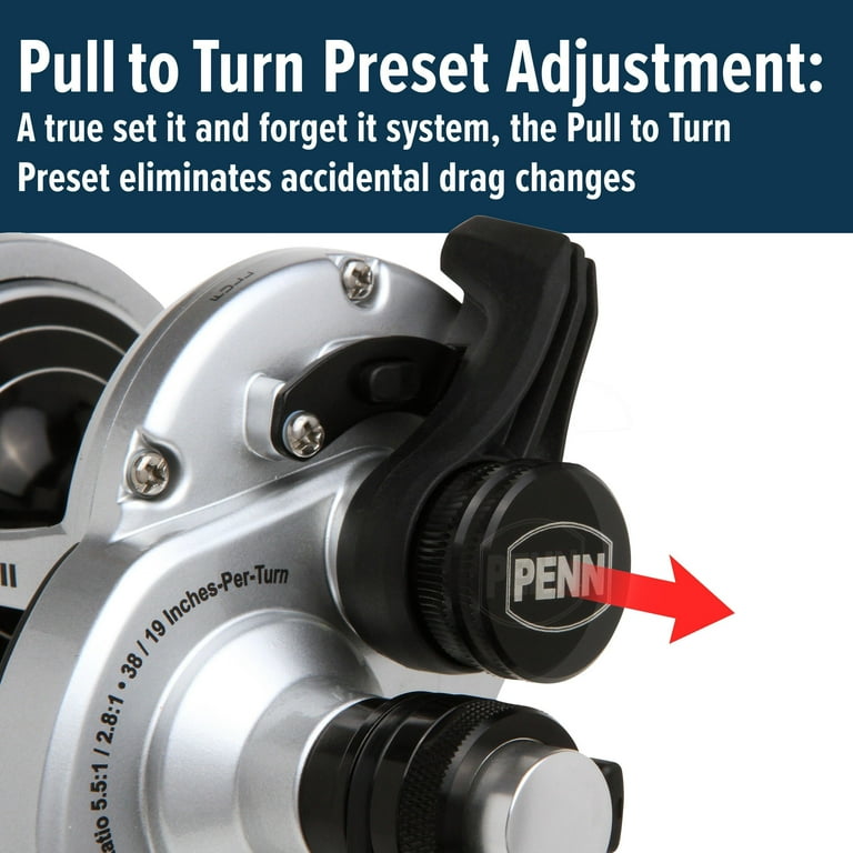PENN Fathom™ II Lever Drag 2 Speed Reel, 10XN Size Fishing Reel