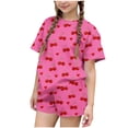 thumbnail image 2 of WPPGONE 2 Piece Little Girls All-Over Cherry Graphic Print T-Shirt and Shorts Set Lightweight Breathable Fabric Short Sleeve Summer Outfits Trendy Casual Playwear Clothes, 2 of 6