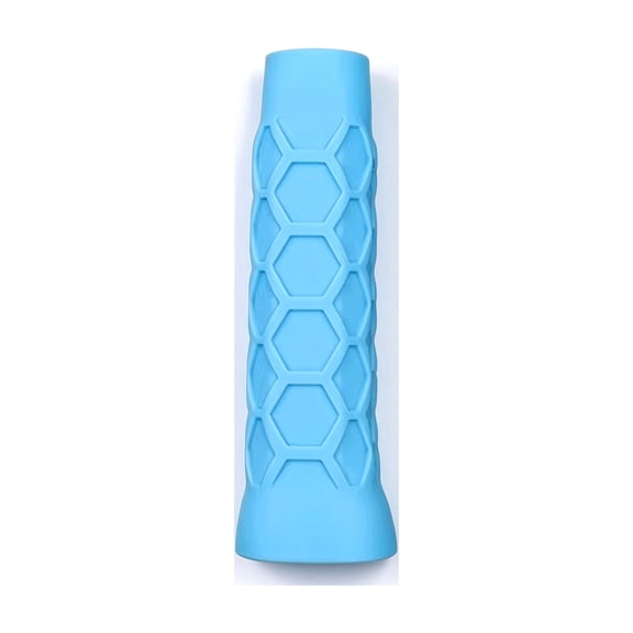 Silicone Pickleball Paddle Grip Sleeve, Light Blue Non-Slip Racket Handle Cover with Honeycomb Texture, Replacement Grip for Tennis Badminton Racquet, 5.12 Inch