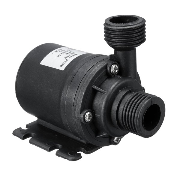 Pompe 800 L/h 5 m Filetage 4 Pieds' Silencieux pour Aquarium Étang Fontaine Adaptateur 12 V C.c.