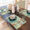 thumbnail image 6 of Placemats Set Of 4 / 6, Tropical Flowers Placemats For Dining Table Indoor/Outdoors Heat Resistant Washable Placemats 18" X 12", 6 of 8
