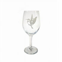 Lyoncraft WIHU01 18 oz Hummingbird Engraved Wine Glass