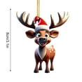 thumbnail image 6 of Harliver Christmas Hanging Decoration, Hanging Reindeer Ornament Crystal Acrylic Holiday Reindeer, Christmas Tree Accessories, Decorations for Xmas Tree Car Backpacks, 6 of 6