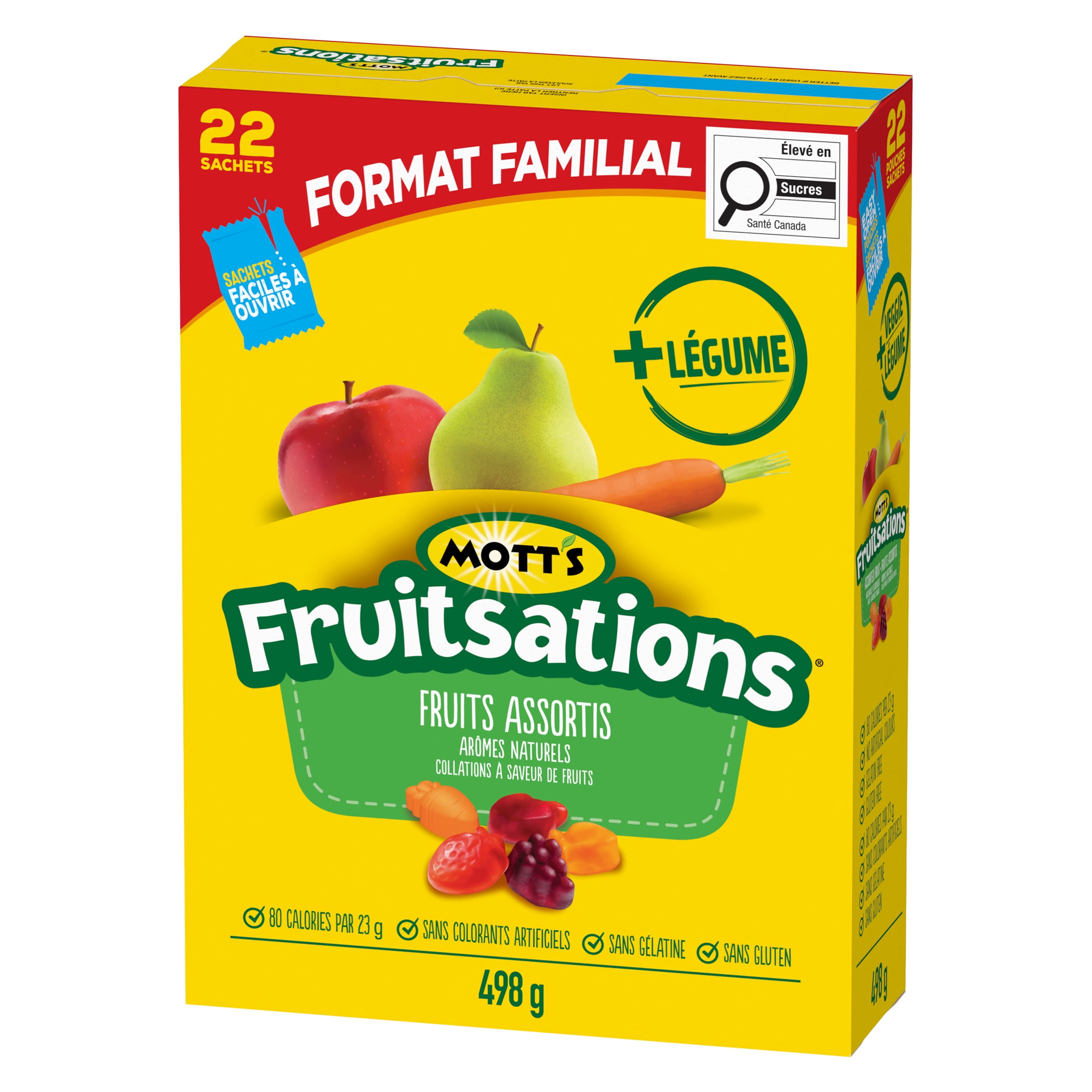 Mott’s Fruitsations Assortiment de fruits 22 CT