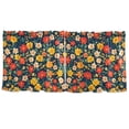 thumbnail image 7 of Yayeee Kitchen Curtains Tier Set of 2 Light Filtering 57"x24" Over Sink Window Panels, Vibrant Flowers, 7 of 7