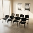 thumbnail image 4 of Guyou Black Stackable Conference Room Chairs Set of 5, Armless Mesh Reception Chair, Ergonomic Office Chair with Back, Visitor Chairs for Conference Room Training Room Waiting Room School, 4 of 9