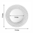 thumbnail image 6 of Balsa Circle 14" Silver Acrylic Wooden Textured Round Metal Charger Plates Crystal, 6 of 6