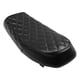 thumbnail image 2 of Asiento plano de cuero sintético suave para motocicleta, compatible con Cafe Racer, universal. Línea negro, 2 of 8
