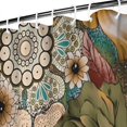 thumbnail image 3 of Bright Spring Bloom Bathroom Curtain 72x72, Colorful Floral and Garden Print on Fast-Dry Polyester with Hooks, 3 of 5